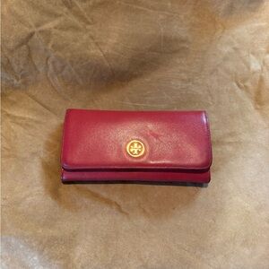 Tory Burch Red Leather Wallet